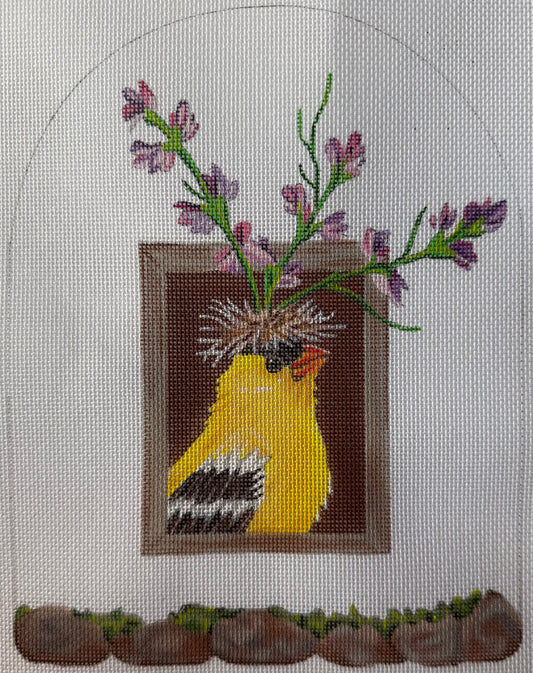 Yellow Bird in a Window