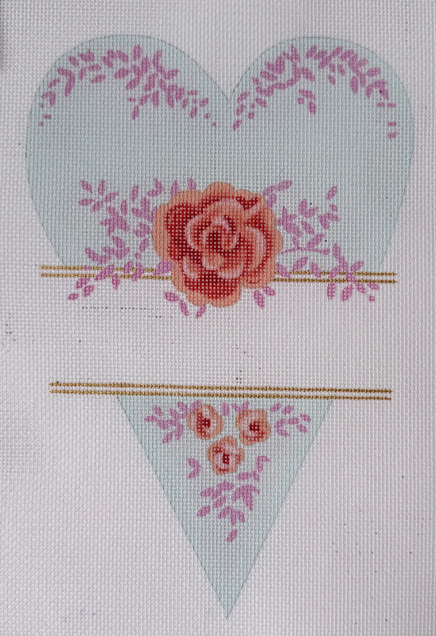 Heart with Pink Rose