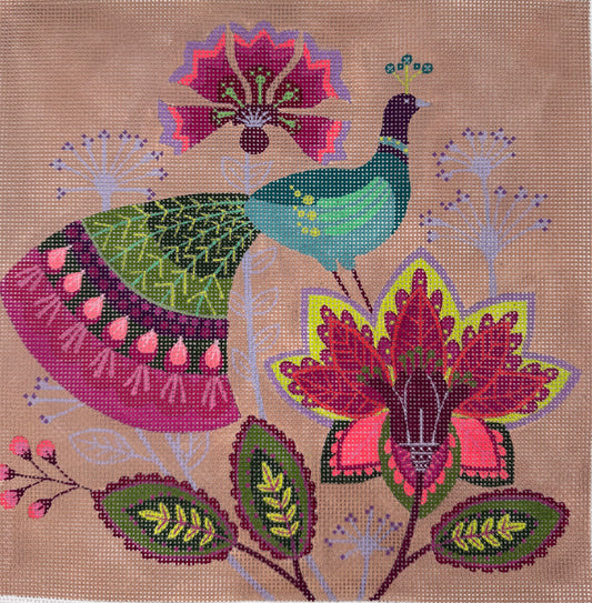 Floral Peacock