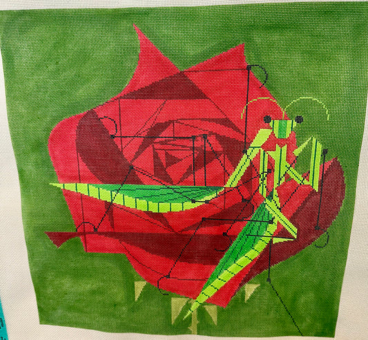 Grasshopper on a Rose
