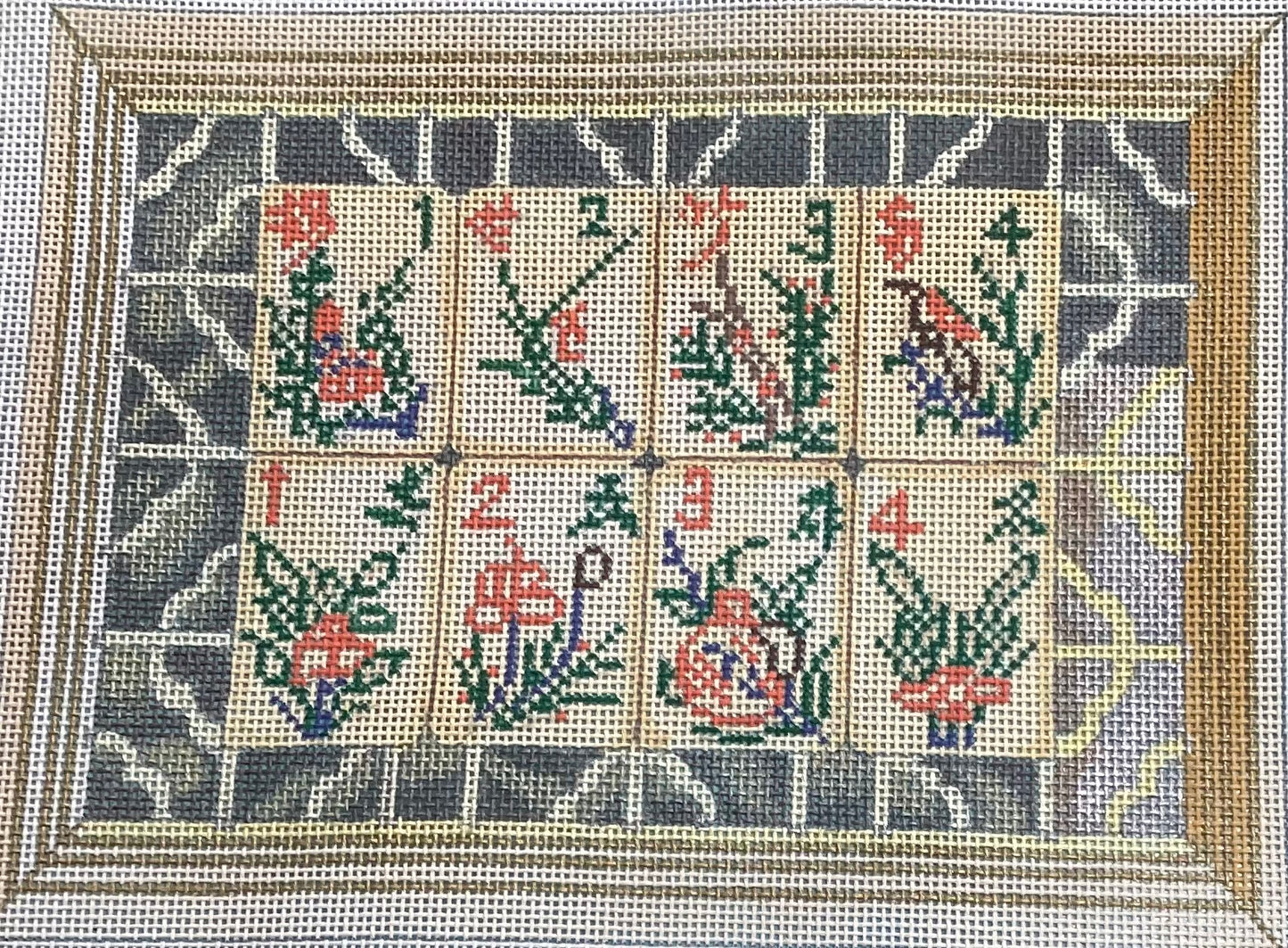 Mah Jong Flower Tiles