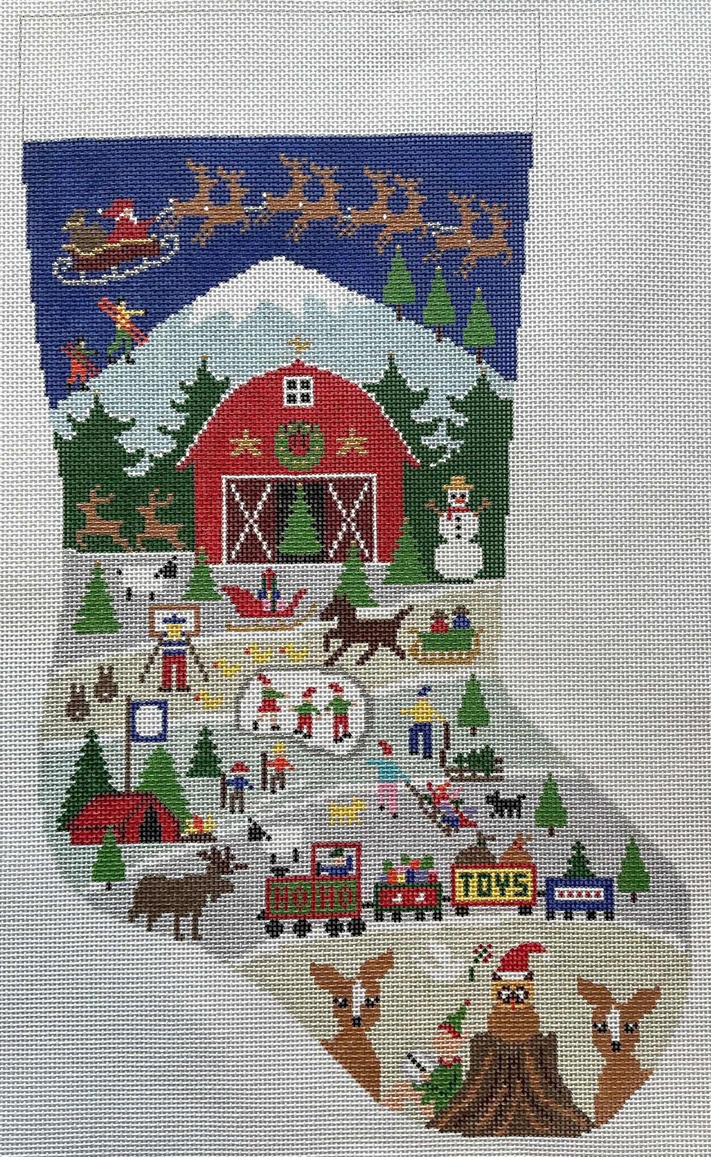 Barn Christmas Stocking