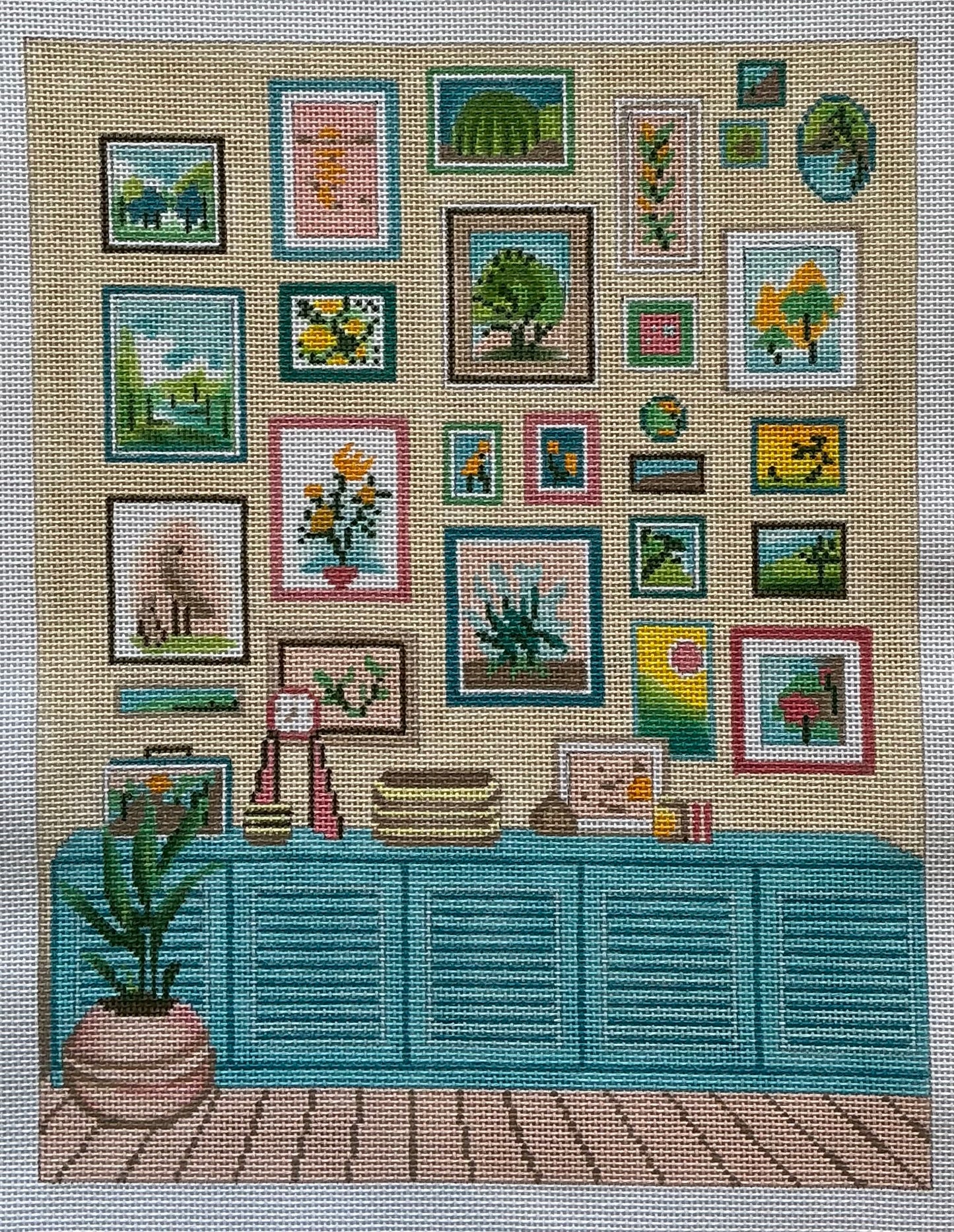 Blue Picture Wall