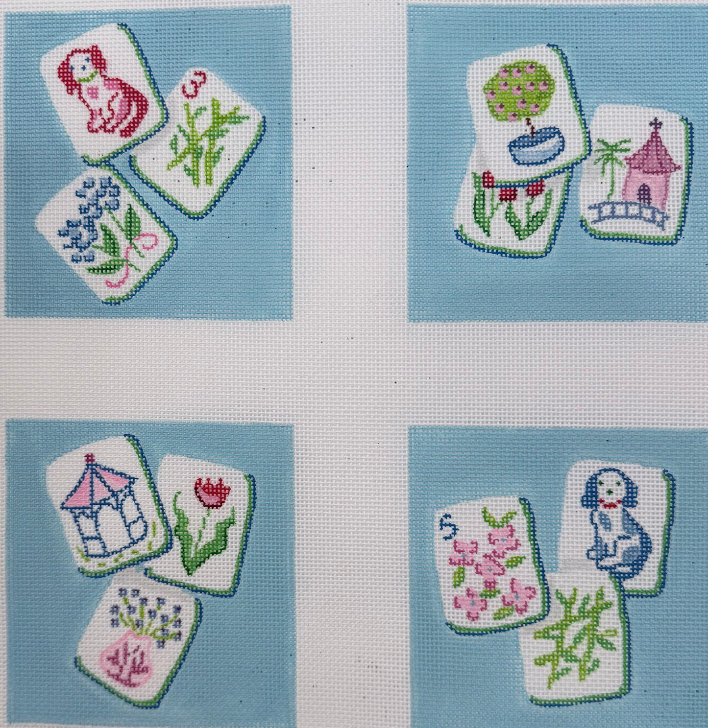 Mah Jong Spring Motif Coasters