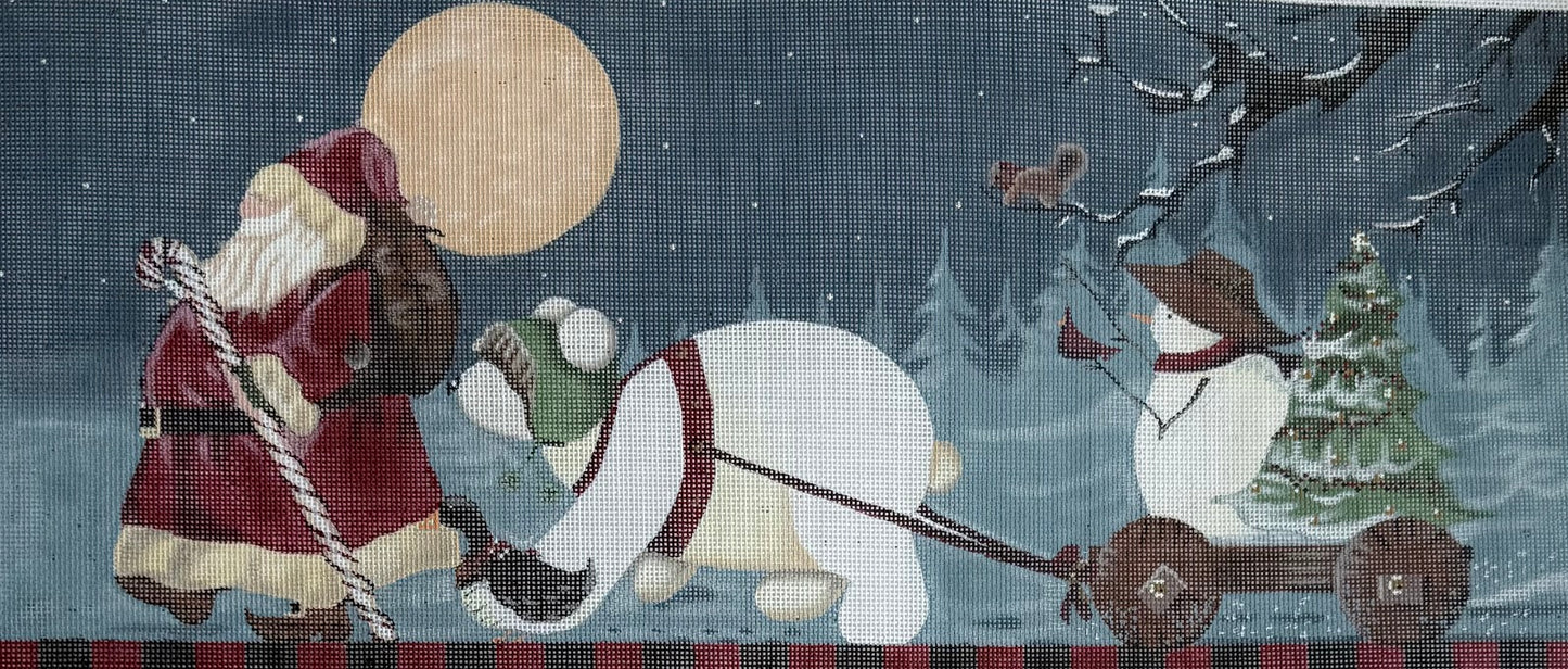 Santa's Walk in the Moonlight