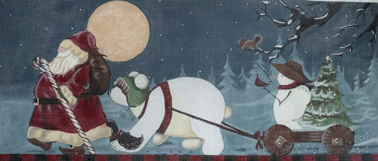 Santa's Walk in the Moonlight