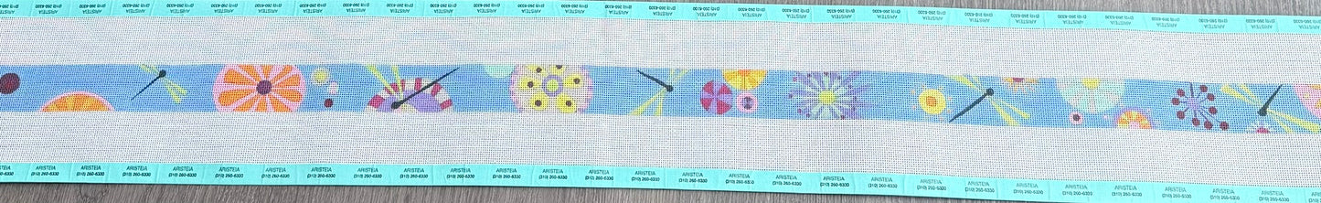 Bright Belt/Strap with Flowers and Dragonflys