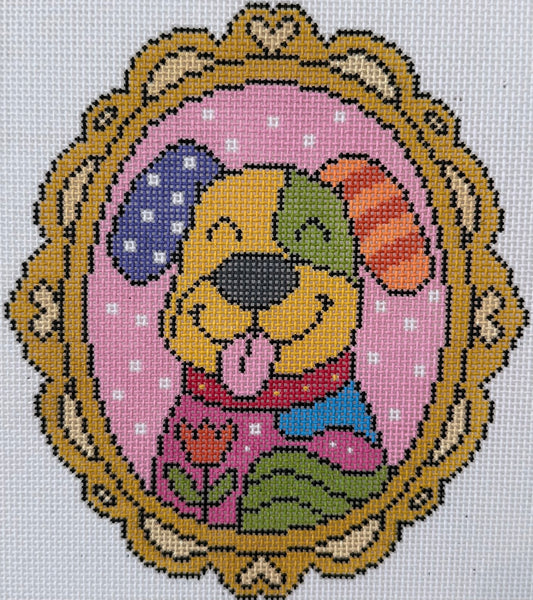 Patchwork Dog in Frame