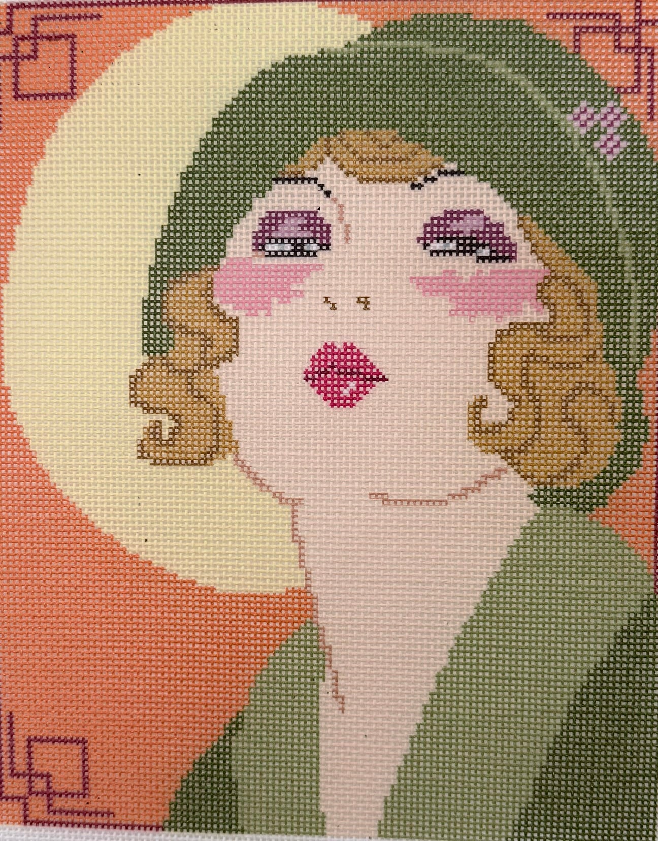 1920s Woman in Green Hat