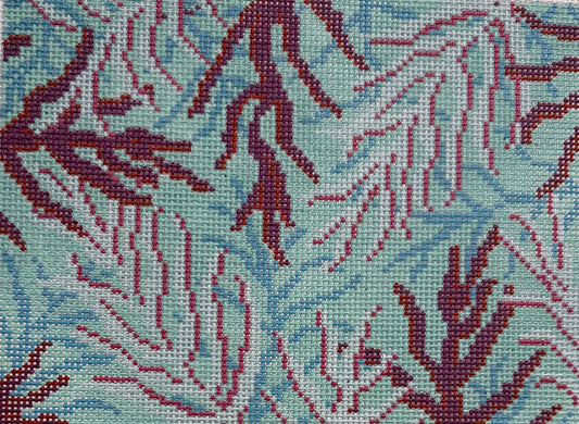 Seaweed in Red on Blue Water