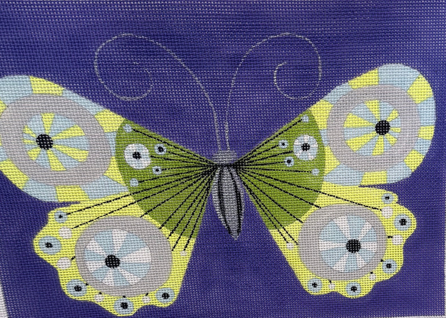 Geometric Butterfly on Purple