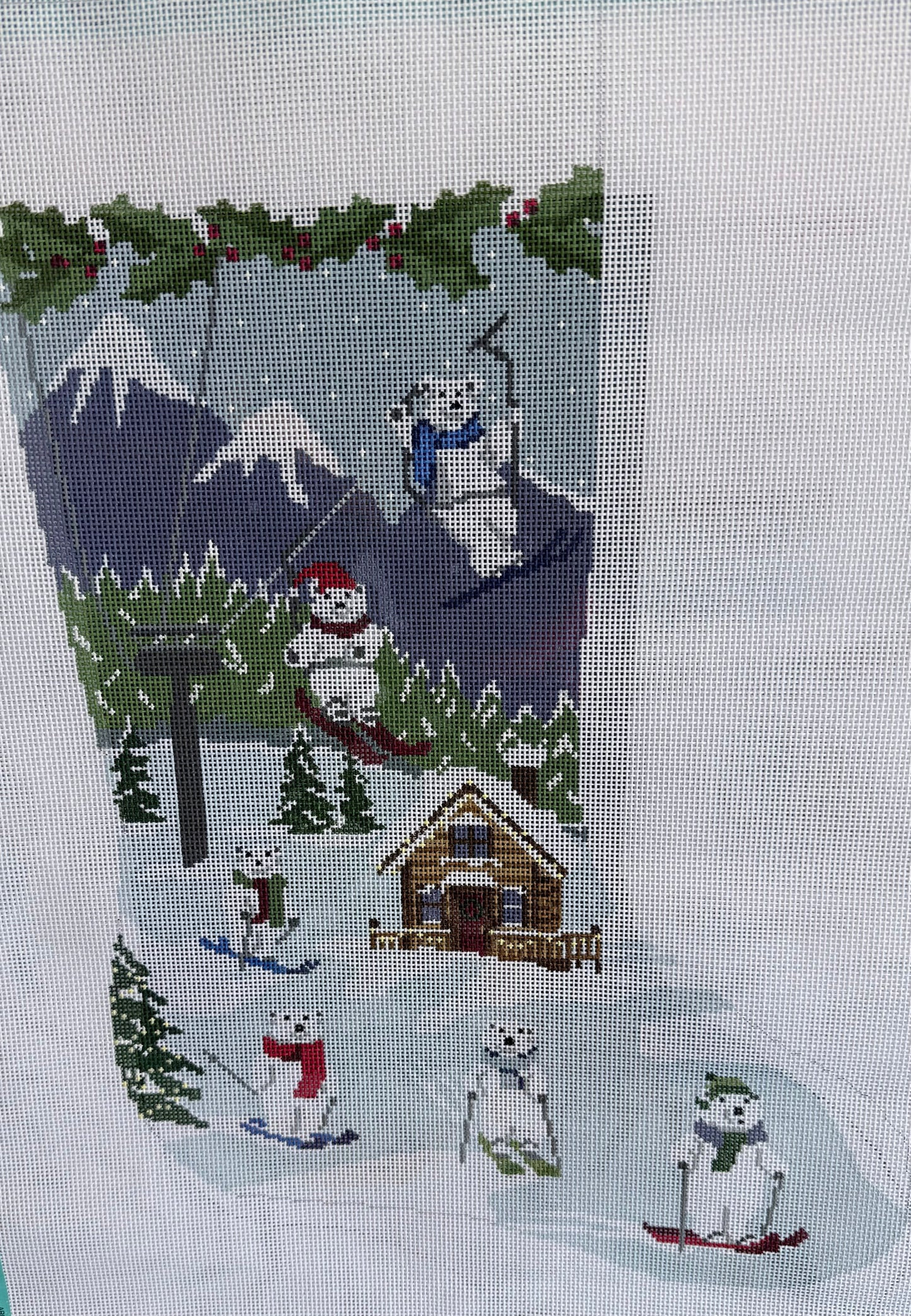 Skiing Polar Bear Stocking
