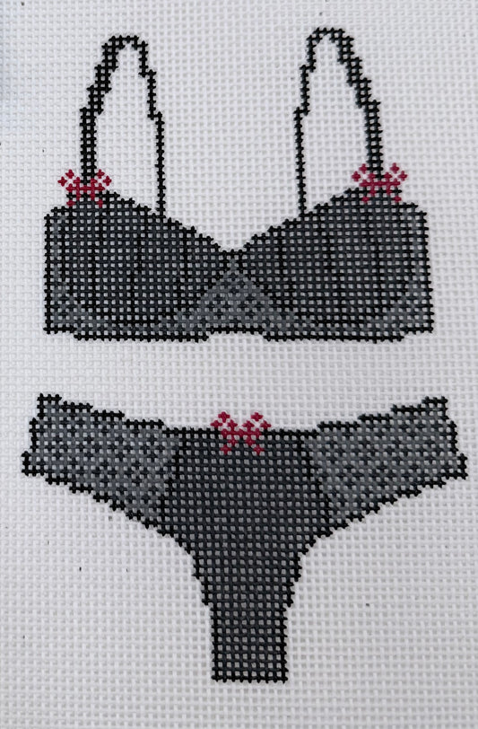Lingerie Bra and Panties in Black