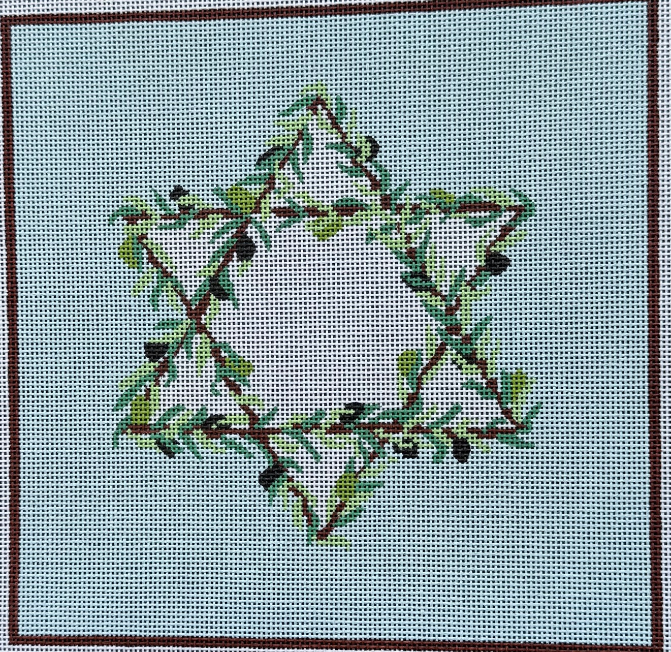 Tallis Bag with Star of David in Olive Branches