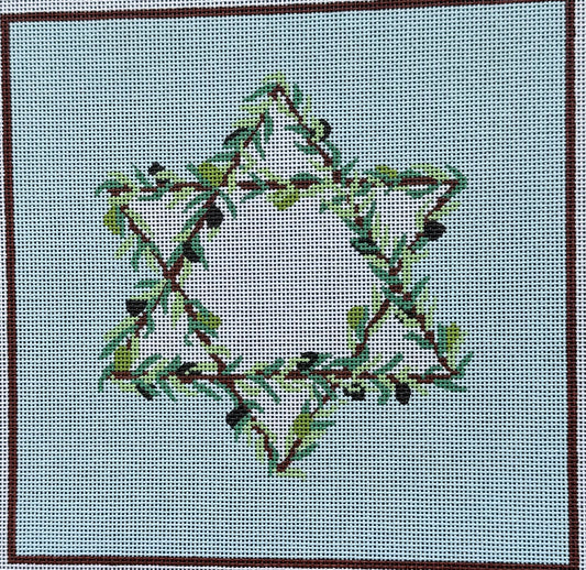 Tallis Bag with Star of David in Olive Branches