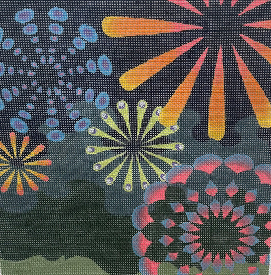FIreworks in Bright Colors