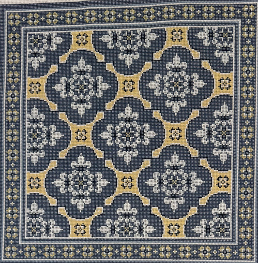 Geometric Pattern with Yellow and Blue