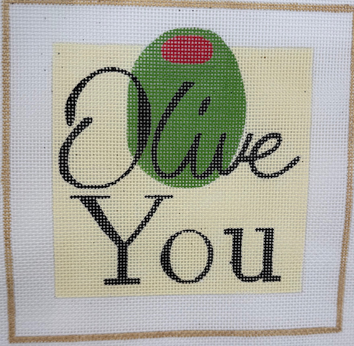 "Olive You" Martini Olive