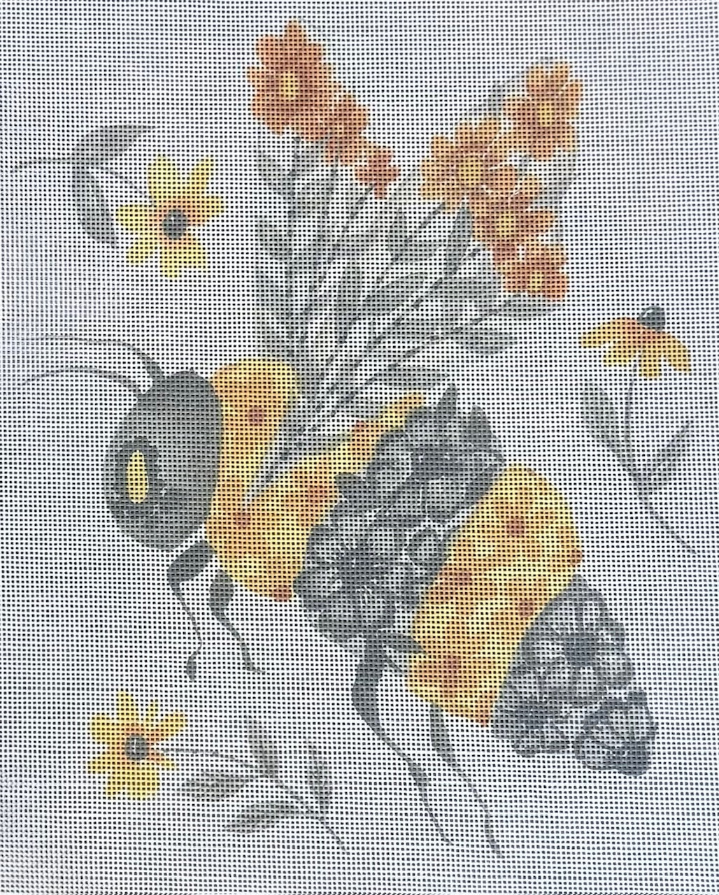 Bee with Flower on Body and Wings