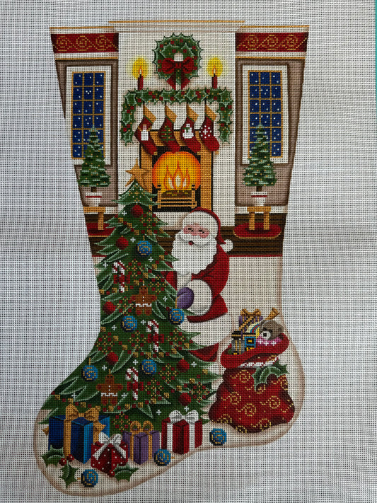 Four Stockings on the Mantle
