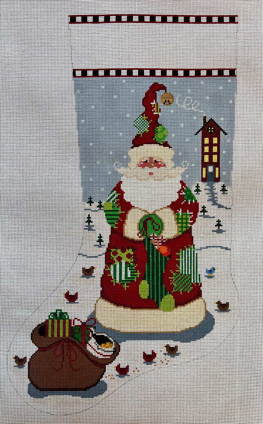 Cozy Sweet Santa Stocking