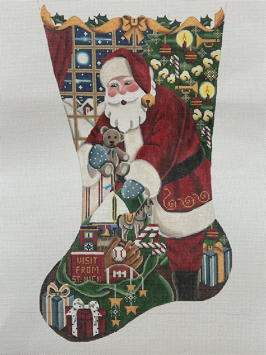 Visit From St. Nick Stocking(Boys)