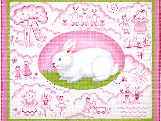 Toile Pink Bunny