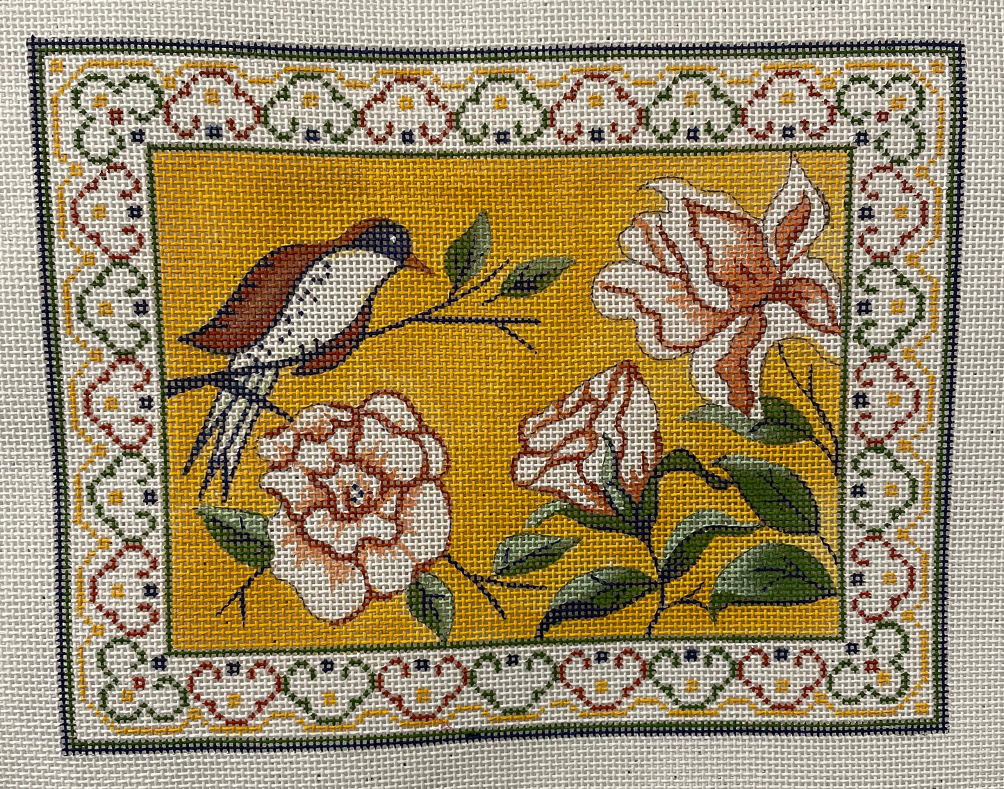 Bird with Roses