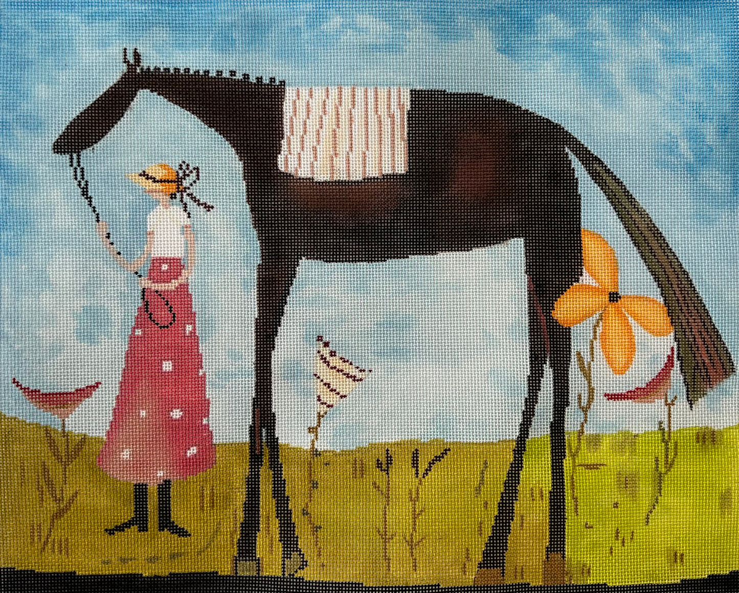 A Lady and Her Horse