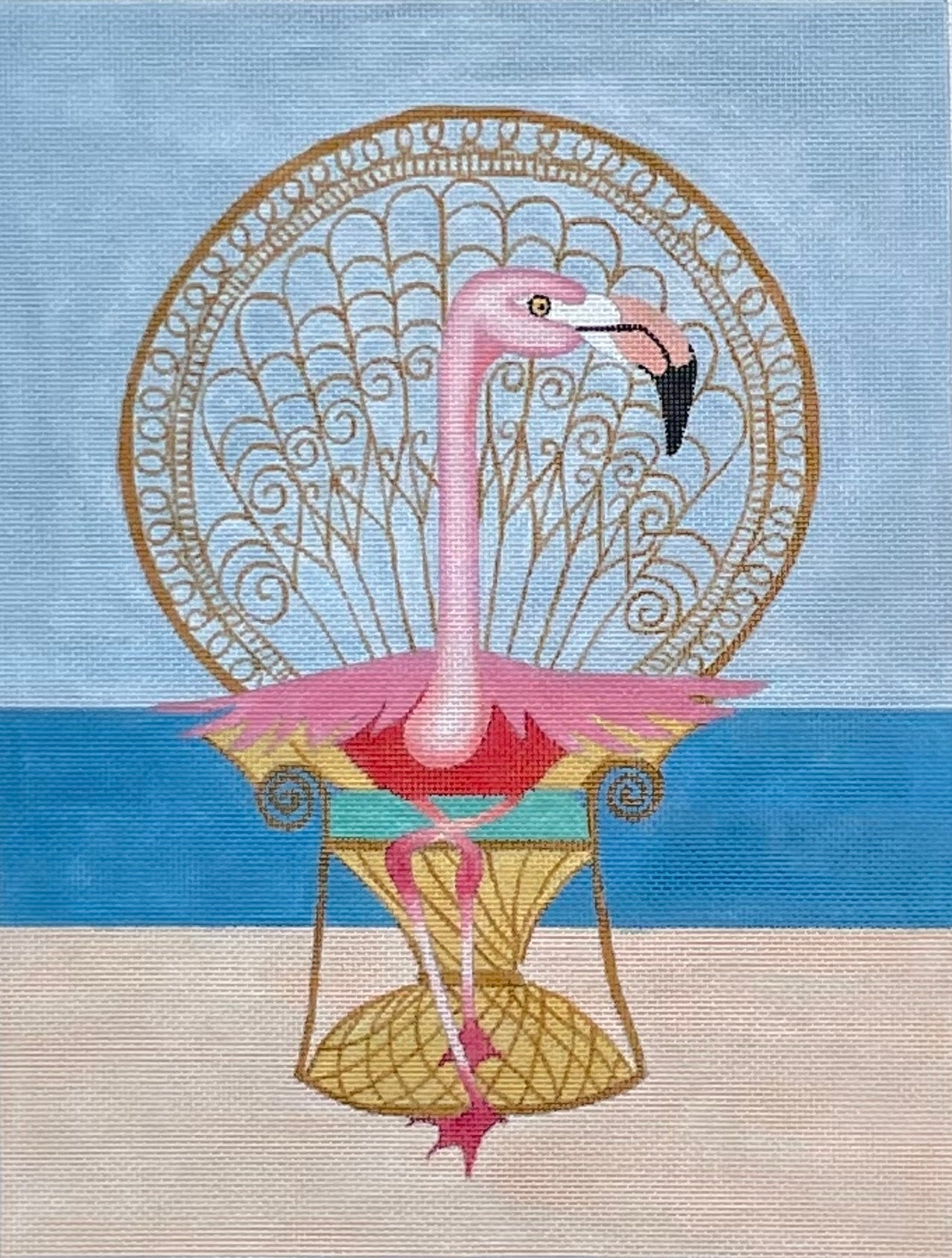 Flamingo in Beach Chair