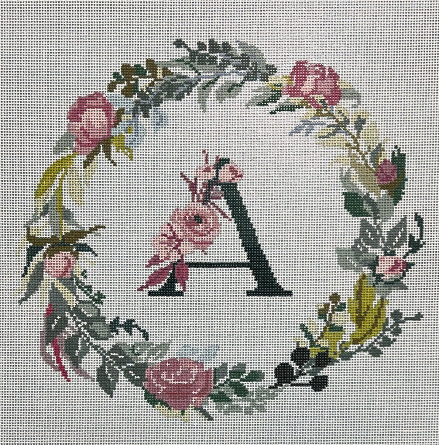 Floral Initial Wreath