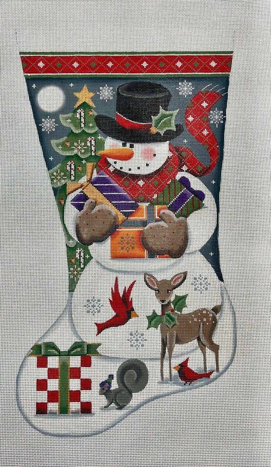 Snowman with Gifts Stocking