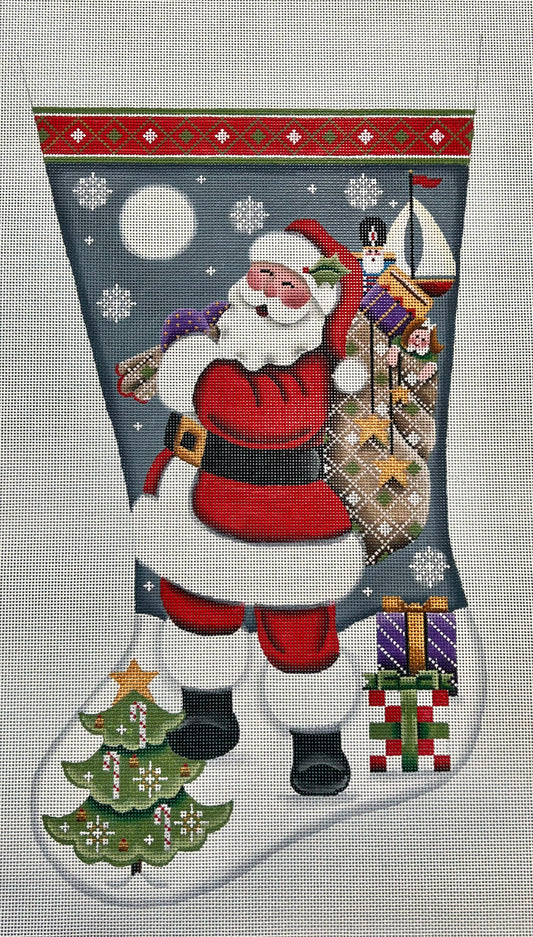 Santa's Purple Mittens and Gift Sack