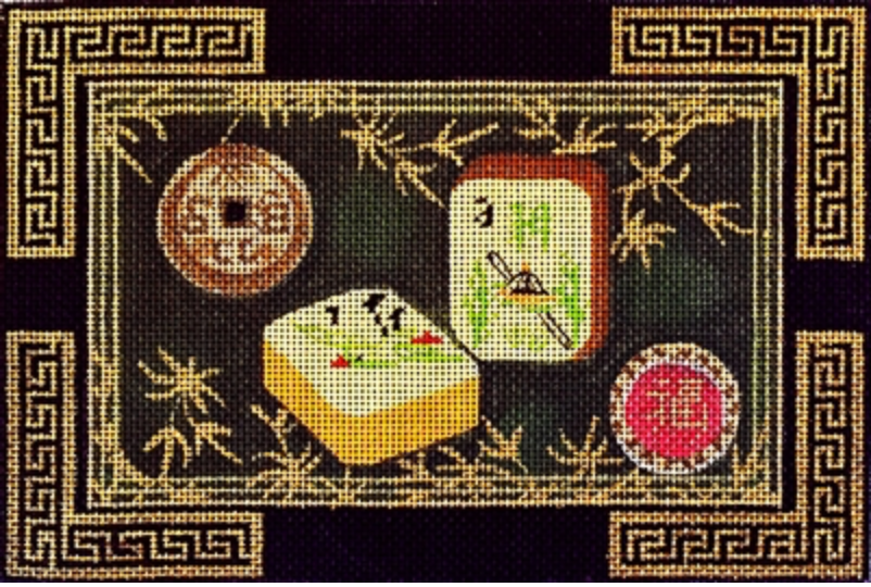 Green & Black Mahjong Bag