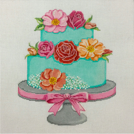 Aqua Wedding Cake