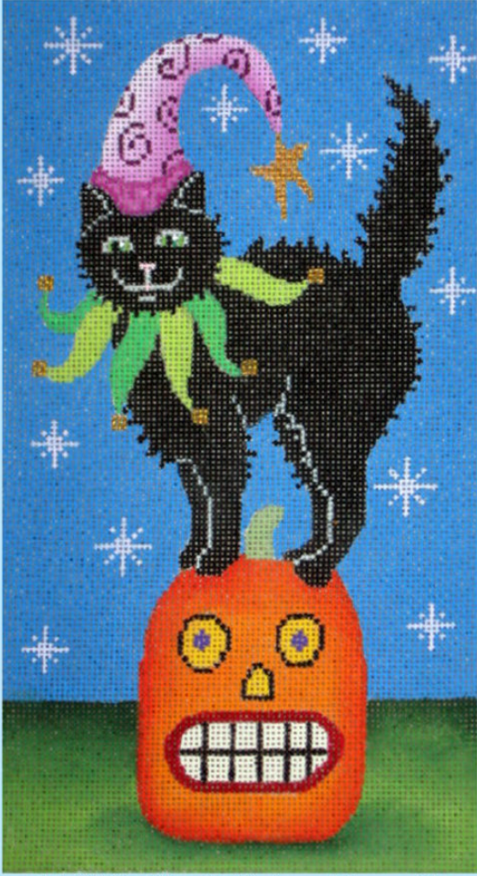 Black Cat on Pumpkin