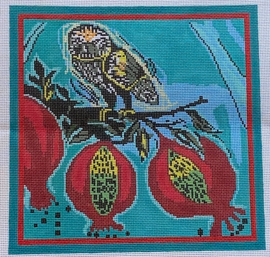 Little Owl & Pomegranates