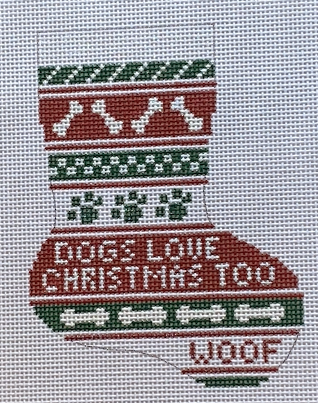 Dogs Love Christmas Too Mini Stocking